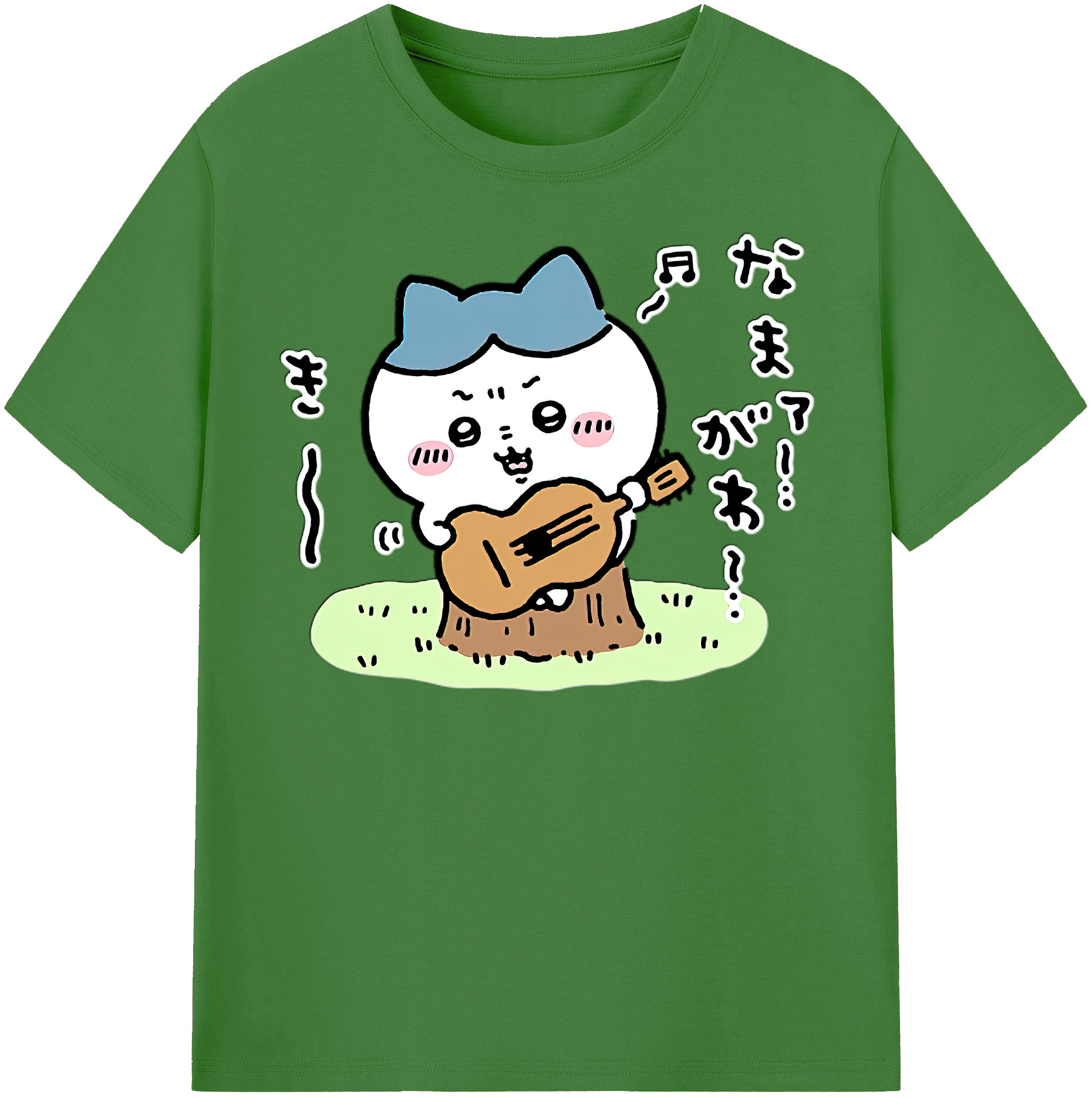（画像用） ちいかわ ハチワレ Chii-kawa hachiware レディースカジュアルプリントTシャツ（綿100％）